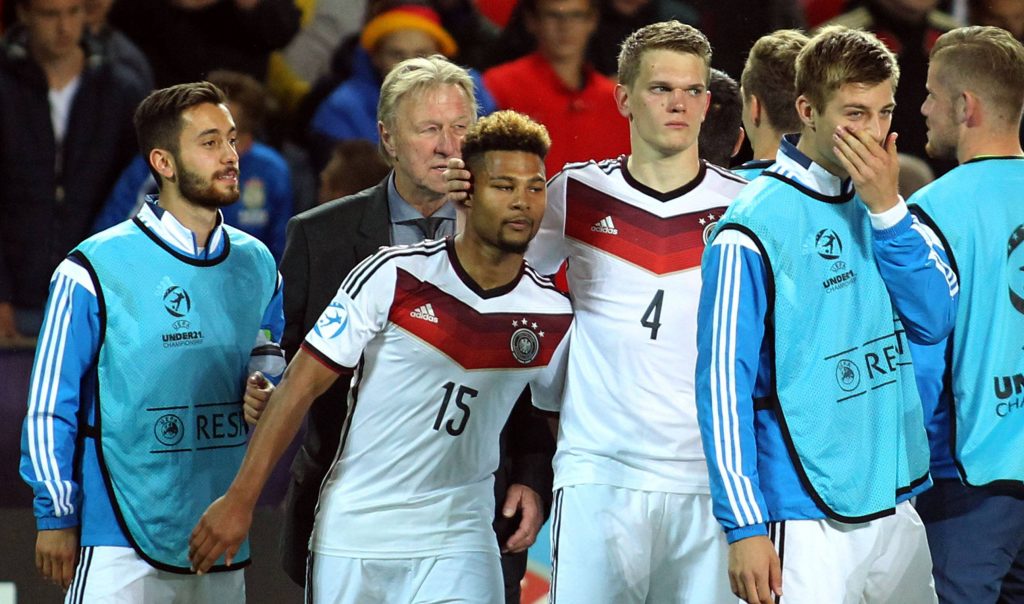 Bei Olympia vereint, bei RB Leipzig im Gespräch: Matthias Ginter (4) und Serge Gnabry (15).