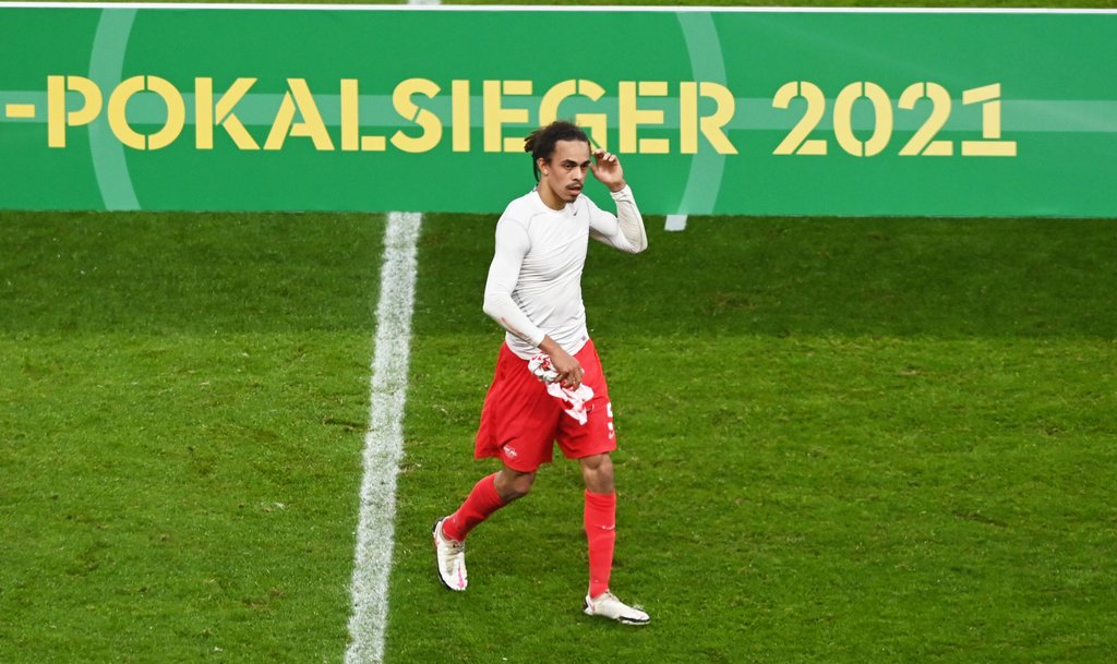 Wieder kein Titel mit RB Leipzig: Rekordspieler Yussuf Poulsen.
