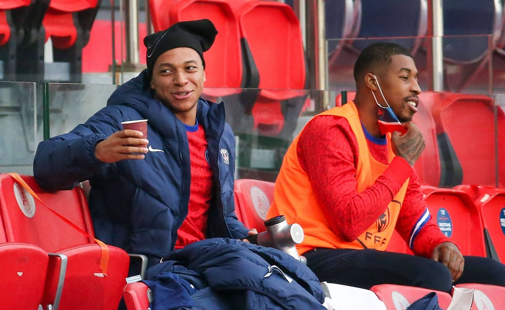 Ist momentan erkältet: Kylian Mbappe (l.)