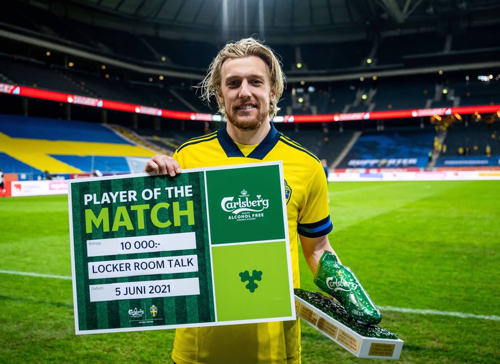 Ne Menge Tinnef für ein Spiel: Emil Forsberg nach Schwedens 3:1 gegen Armenien
