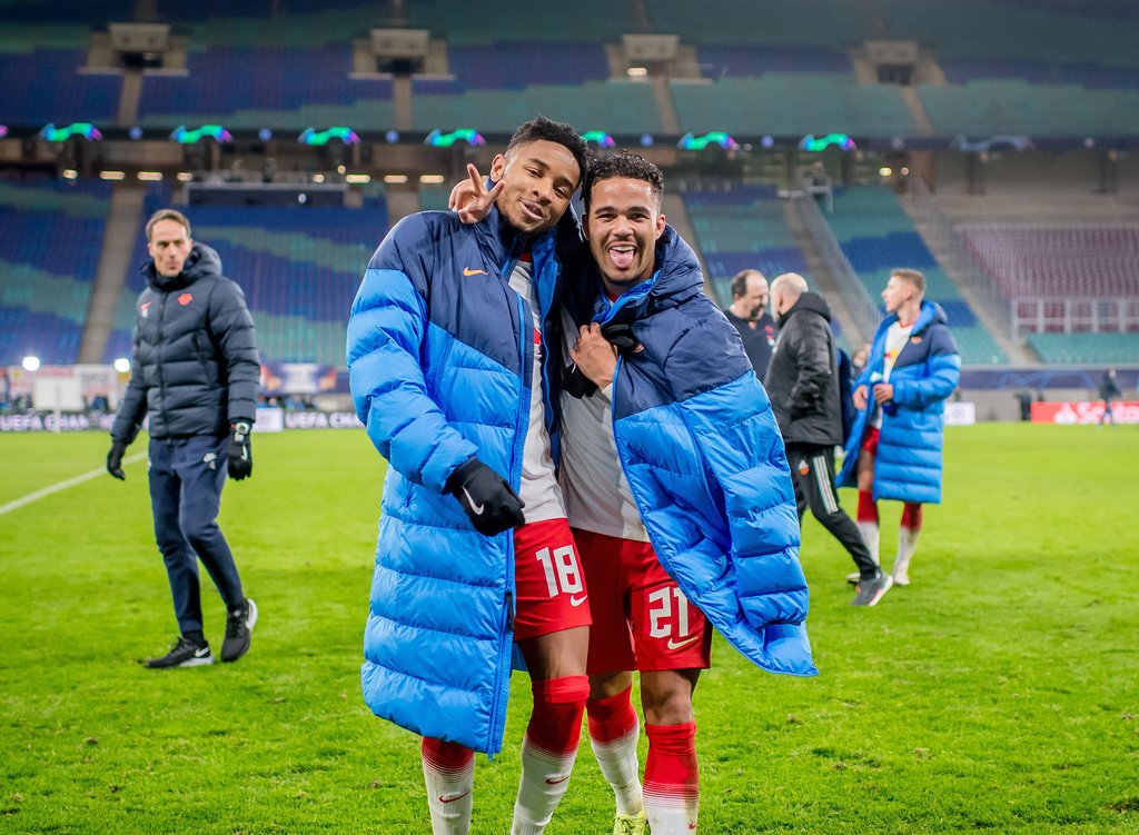 Zurück im Spiel: Christopher Nkunku und Justin Kluivert (von links).