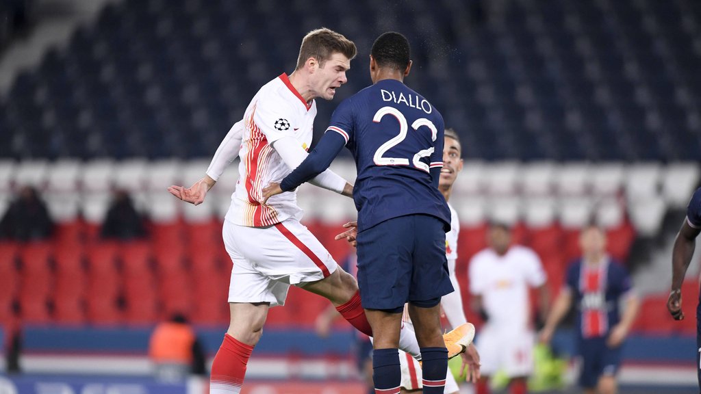 Turmduell: Alexander Sörloth gegen Paris' Diallo.