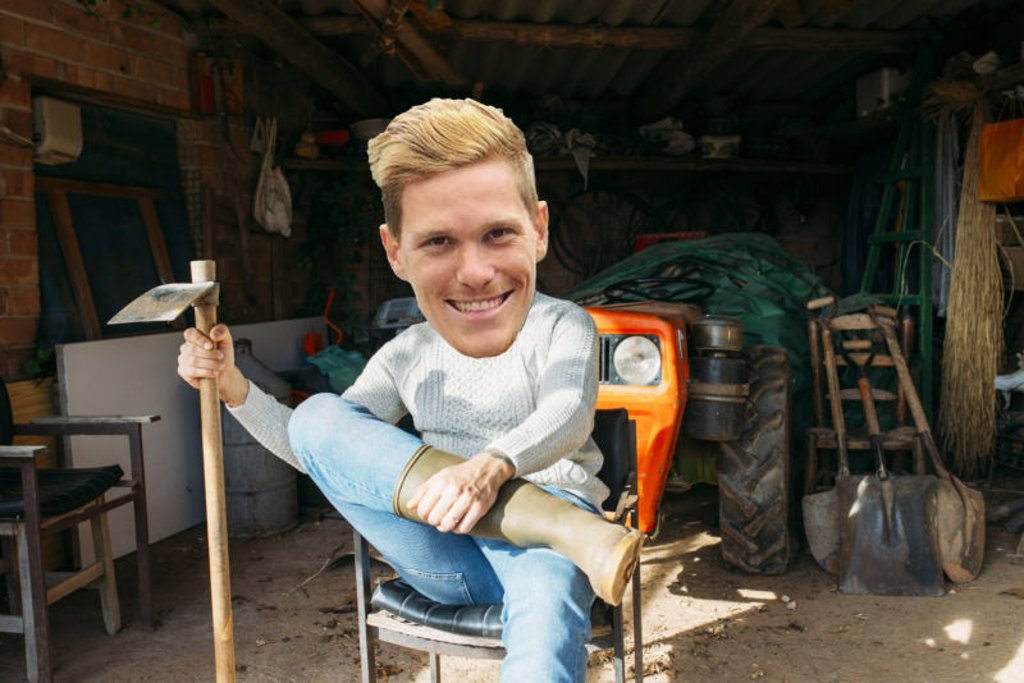 Marcel Halstenberg als Bauer.