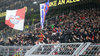 1300 Fans im Auswärtsblock der Leipziger in Dortmund.