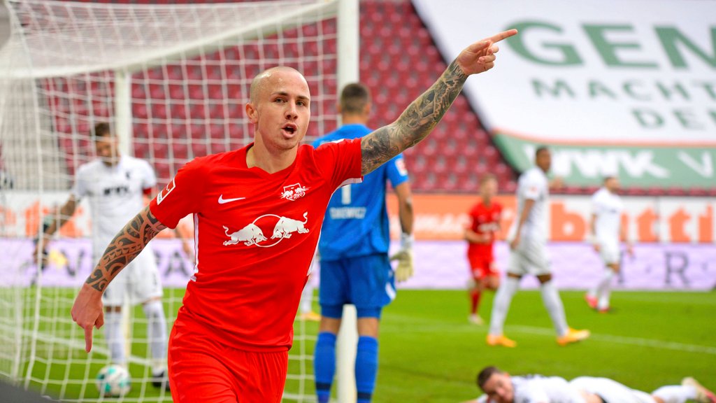 Schon wieder mit der Stirn: Torschütze Angeliño