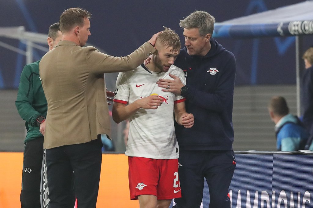 Konrad Laimer zerrte sich gegen Zenit St. Petersburg den Nacken.