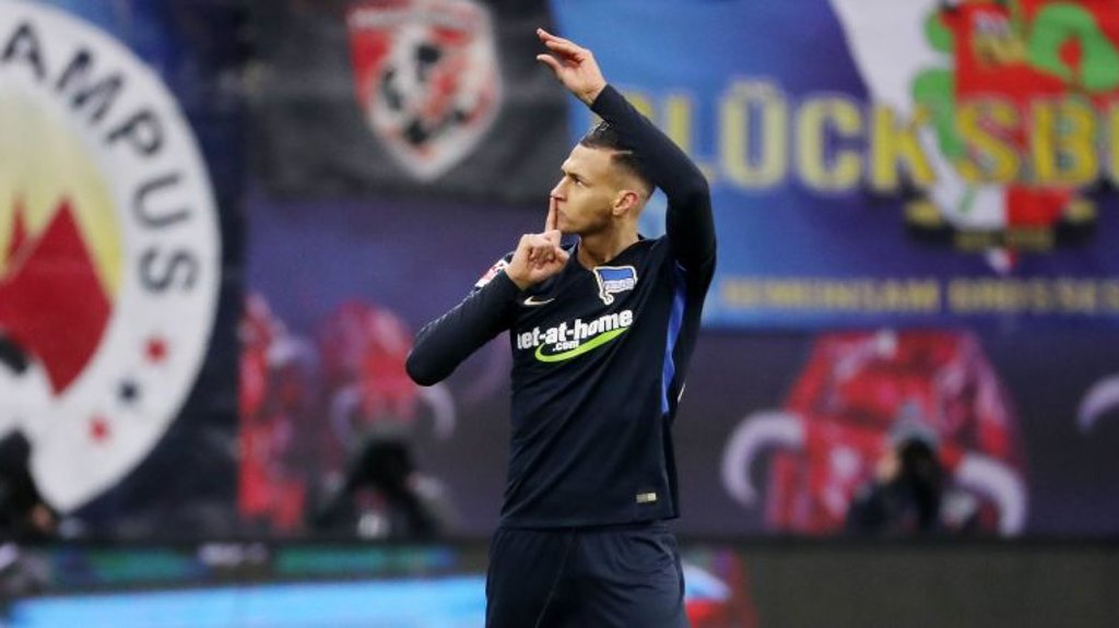 Davie Selke trifft für Hertha BSC Berlin gegen RB Leipzig und legt sich gleich mit den alten Fans an.