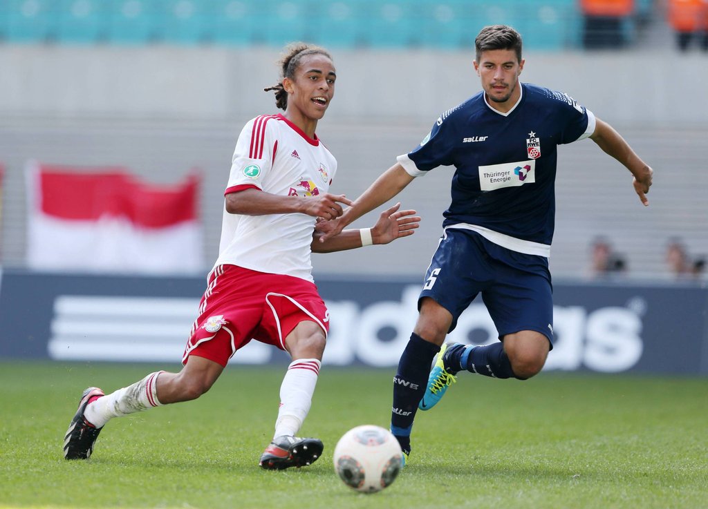Kickte noch selbst gegen RB Leipzig und Yussuf Poulsen: Stefan Kleineheismann 2013 mit Rot-Weiss Erfurt.