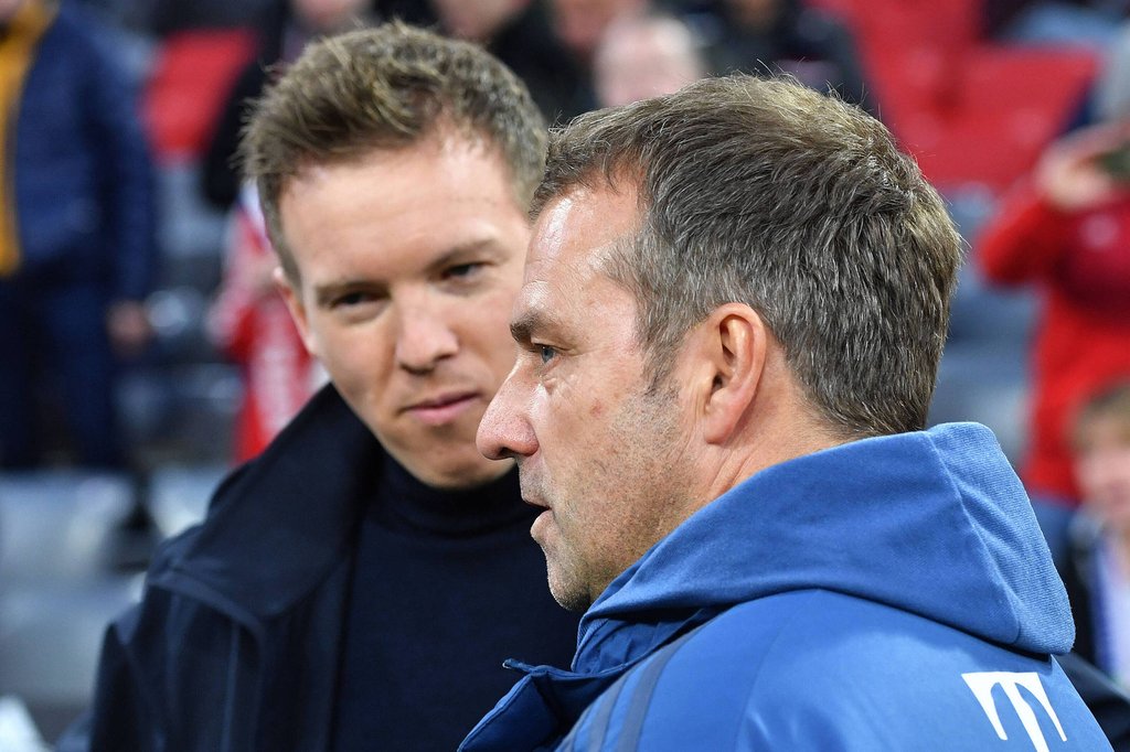 Kennen und schätzen sich: RB-Coach Nagelsmann (l.) und Bayern-Trainer Flick