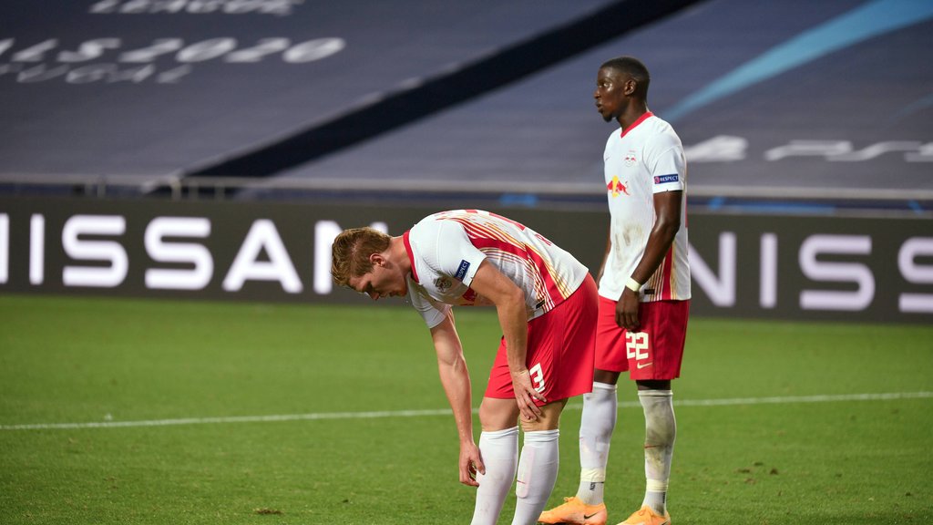 Auf ihre Körperlichkeit muss RB Leipzig gegen Eintracht Frankfurt verzichten: Marcel Halstenberg undNordi Mukiele.