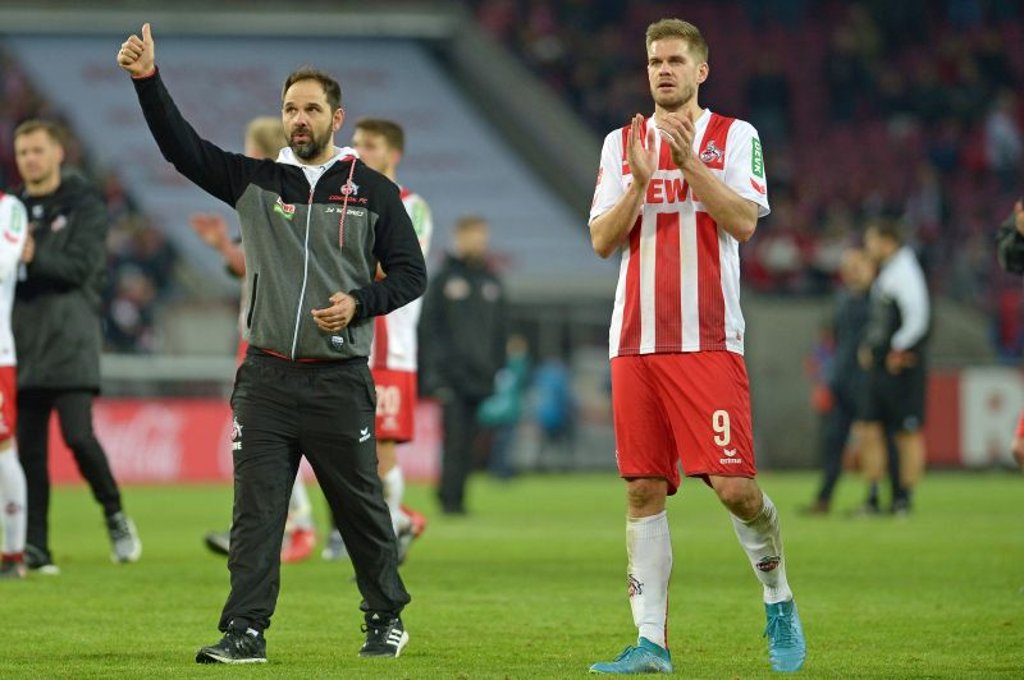 Stefan Ruthenbeck will mit Simon Terodde und seinem 1. FC Köln bei RB Leipzig einen Erfolg beklatschen.