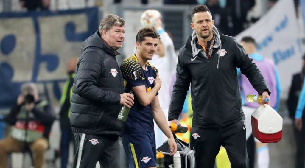 Marcel Sabitzer hatte sich im Spiel gegen Olympique Marseille die linke Schulter ausgekugelt.