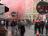 Fanmarsch der Fans von RB Leipzig vor dem Spiel gegen den FC Bayern München