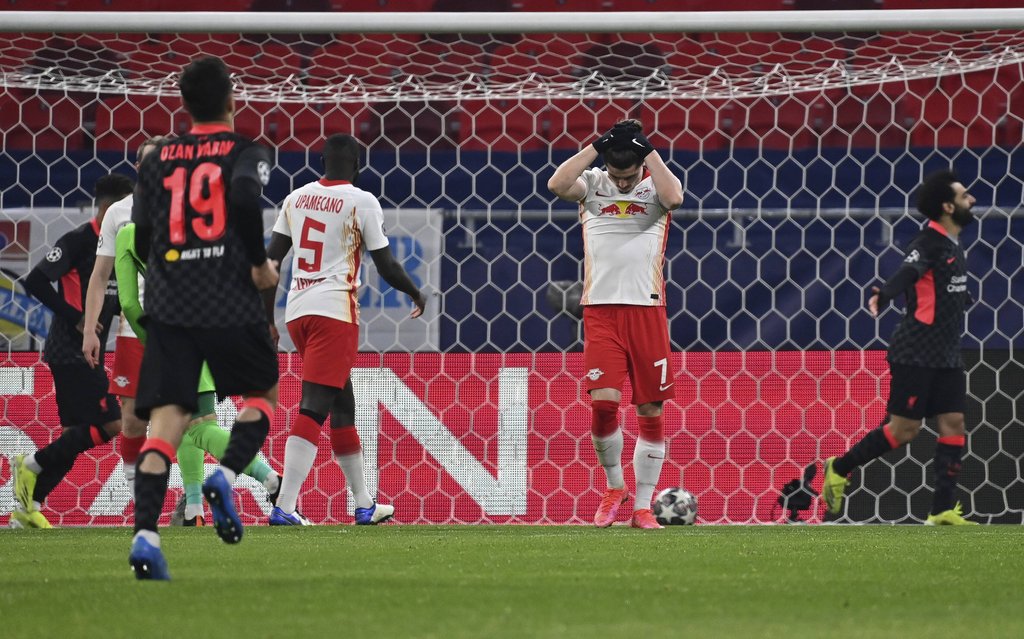 Nicht zu fassen: Marcel Sabitzer nach seinem Fehlpass auf Mo Salah zum 0:1