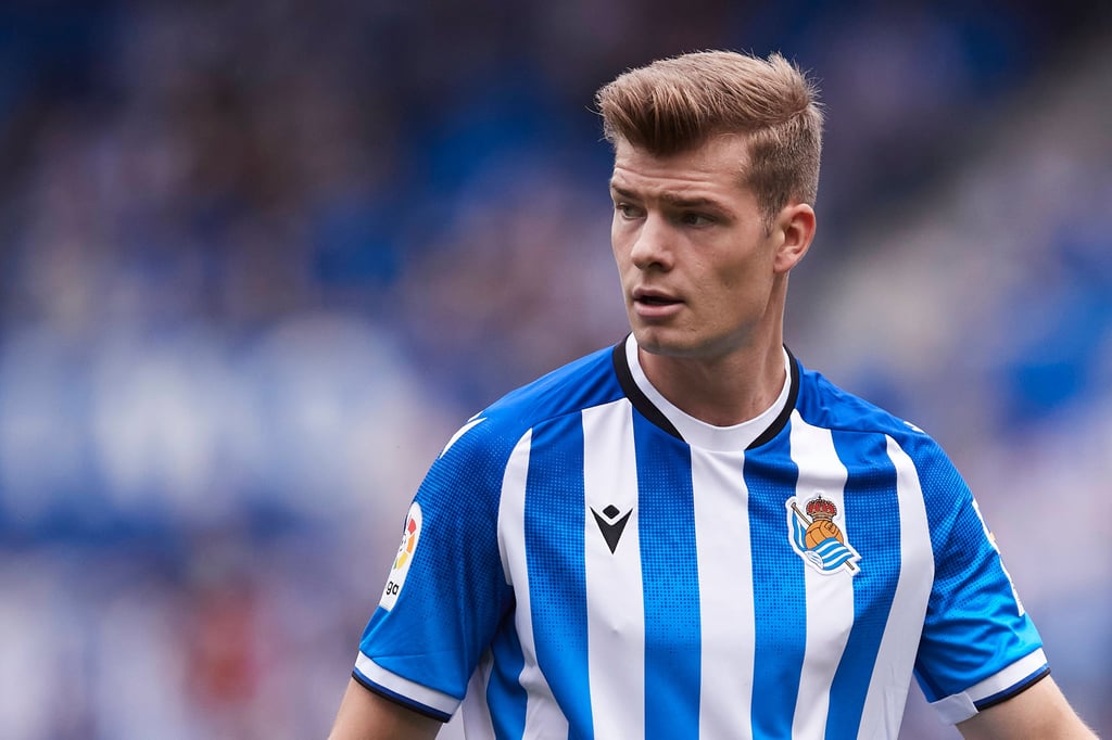 Alexander Sörloth im Trikot von Real Sociedad, wohin er im Sommer von RB Leipzig verliehen wurde.