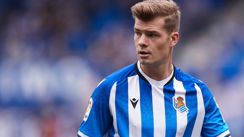 Alexander Sörloth im Trikot von Real Sociedad, wohin er im Sommer von RB Leipzig verliehen wurde.