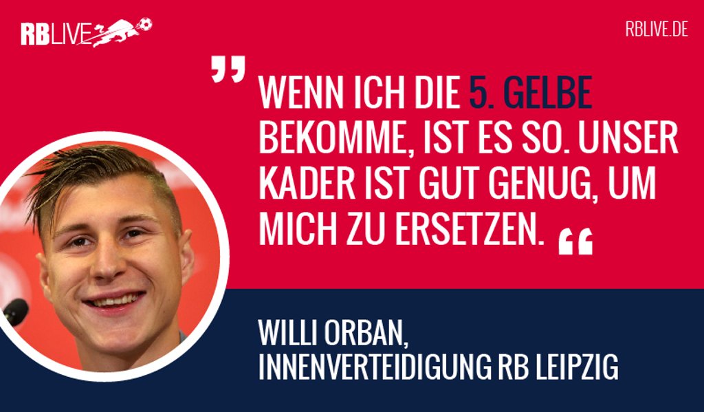 Willi Orban spielt am liebsten mit Marvin Compper – aber ist sich guter Vertretung durch Upamecano sicher.