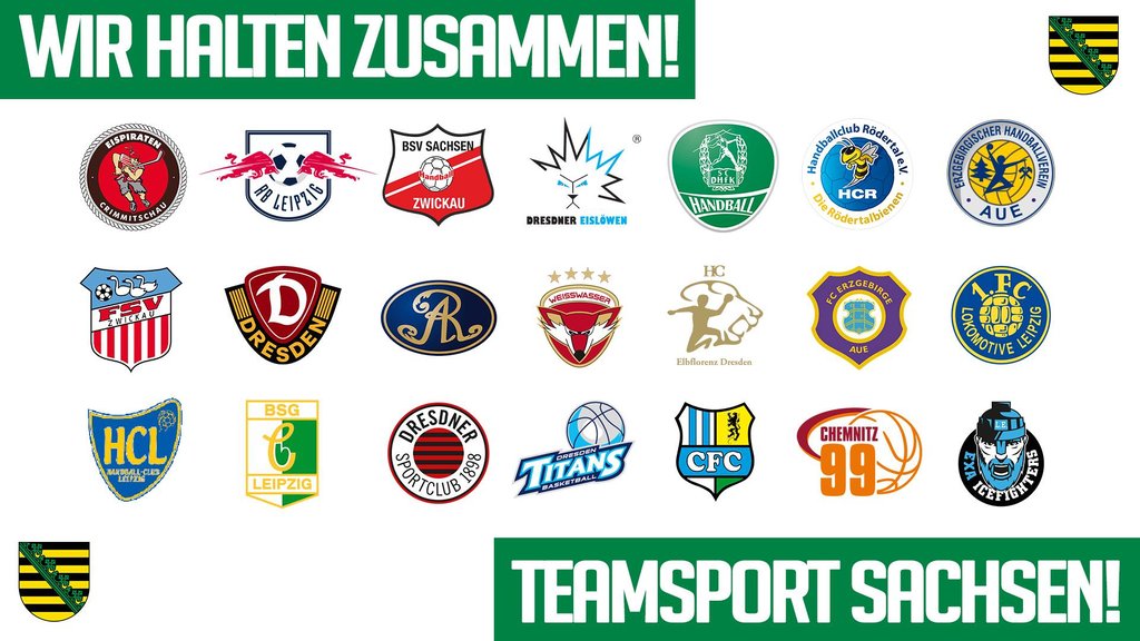 21 Klubs, die sonst vor allem im Fußball teils in erbitterter Konkurrenz stehen, haben sich zur Initiative Teamsport Sachsen zusammengeschlossen.