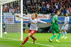 Emil Forsberg trifft zum 1:0 für RB Leipzig gegen AS Monaco.
