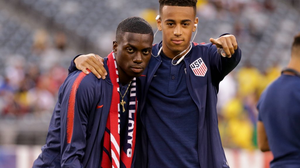Good friends: Timothy Weah und RB Leipzigs Tyler Adams.
