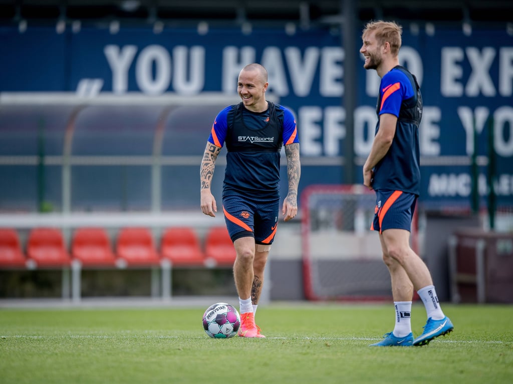 Angelino und Laimer mussten am Dienstag mit dem Training bei RB Leipzig pausieren.