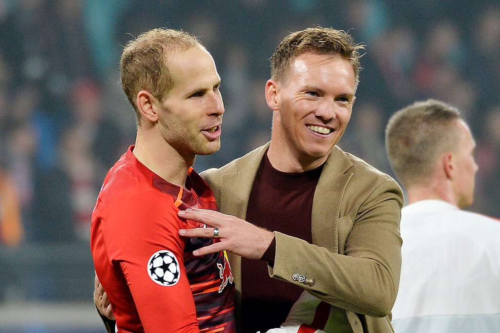 „Wenn wir umsetzen, was wir abgesprochen haben, wird es auch funktionieren”: Peter Gulacsi und Trainer Julian Nagelsmann.