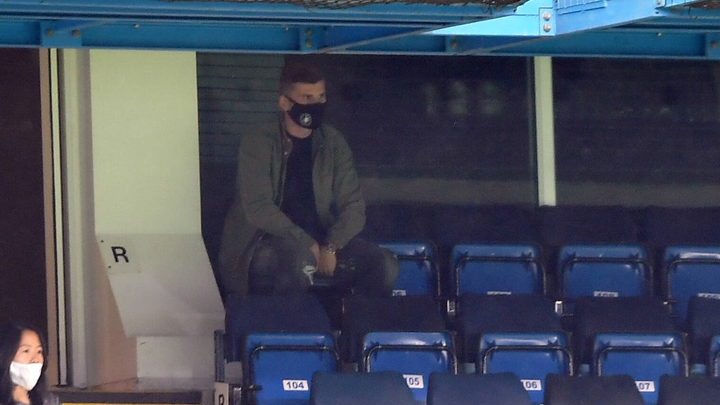 Timo Werner schaute sich den Sieg der künftigen Kollegen beim FC Chelsea an.