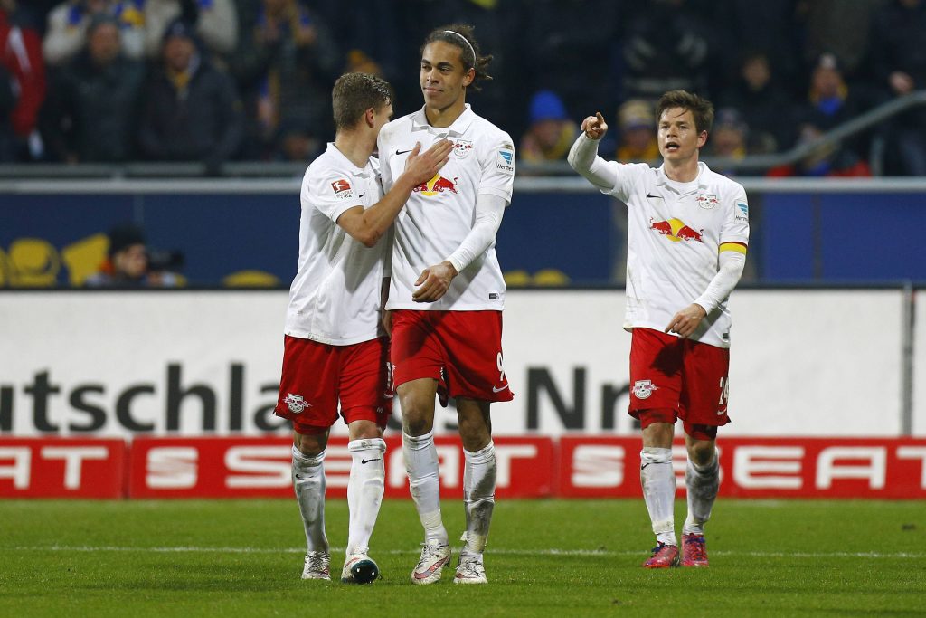 Machen nicht nur im RB-Trikot gemeinsam eine gute Figur: Joshua Kimmich, Yussuf Poulsen und Dominik Kaiser.