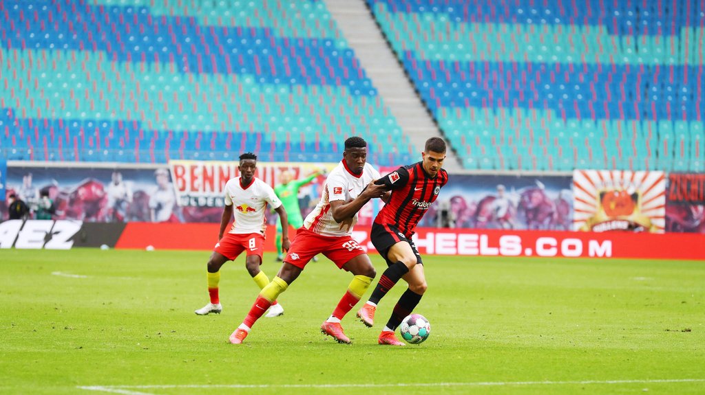 Leere Ränge bei Spiel zwischen RB Leipzig und Eintracht Frankfurt am 25.Spieltag der Fußball-Bundesliga.&nbsp;