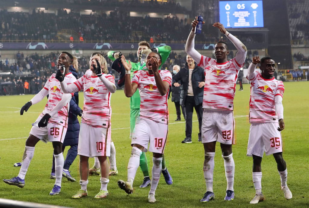 Zeigten in Brügge ihre Spitzenklasse-Gesicht: die Spieler von RB Leipzig