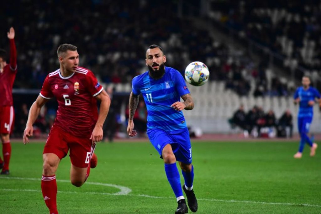 Harter Gegenspieler: Willi Orban gegen Griechenlands Kostas Mitroglou