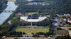 Das ehemalige Zentralstadion in Leipzig, mit Festwiese und Stadionvorplatz.