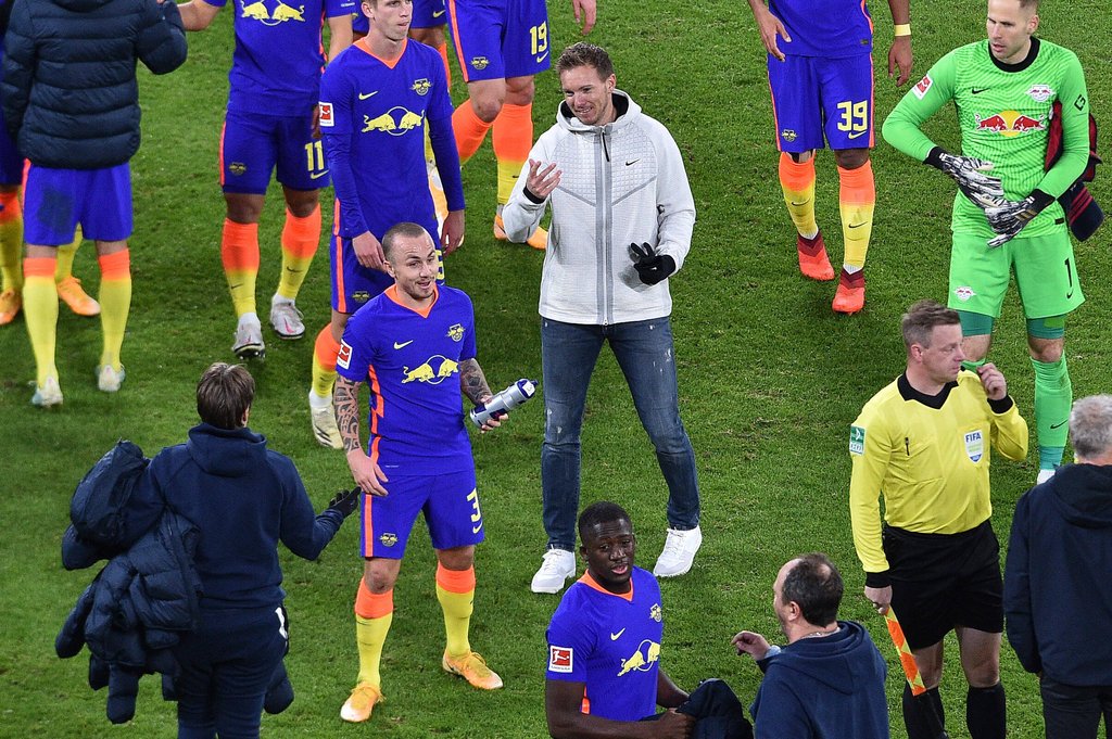 Julian Nagelsmann und Angelino arbeiten seit bald einem Jahr zusammen bei RB Leipzig.