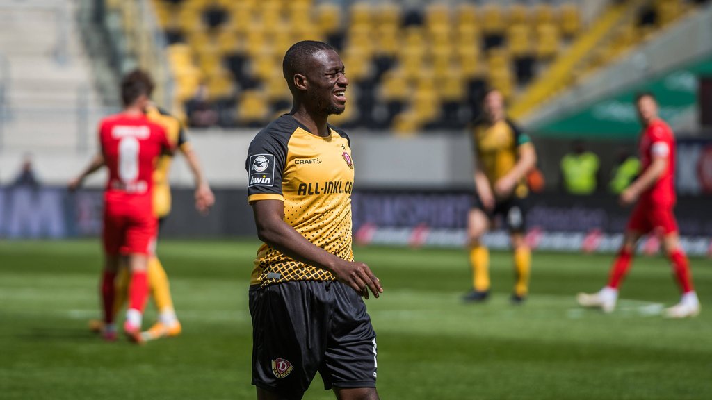 Dresdens Agyemang Diawusie hat wieder Spielzeit bei Alexander Schmidt.