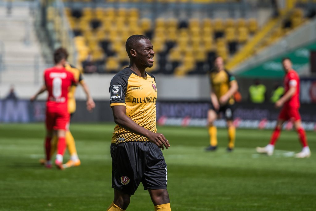 Dresdens Agyemang Diawusie hat wieder Spielzeit bei Alexander Schmidt.