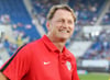 Ralph Hasenhüttl bei seinem Amtsantritt: Das erste Bundesligaspiel mit RB Leipzig gegen TSG Hoffenheim.
