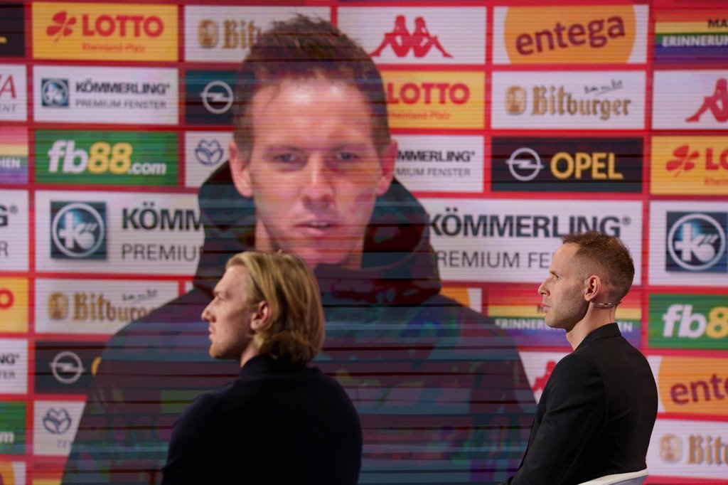 Die beiden Cetinkaya-Klienten Forsberg (r.) und Gulacsi im Aktuellen Sportstudio