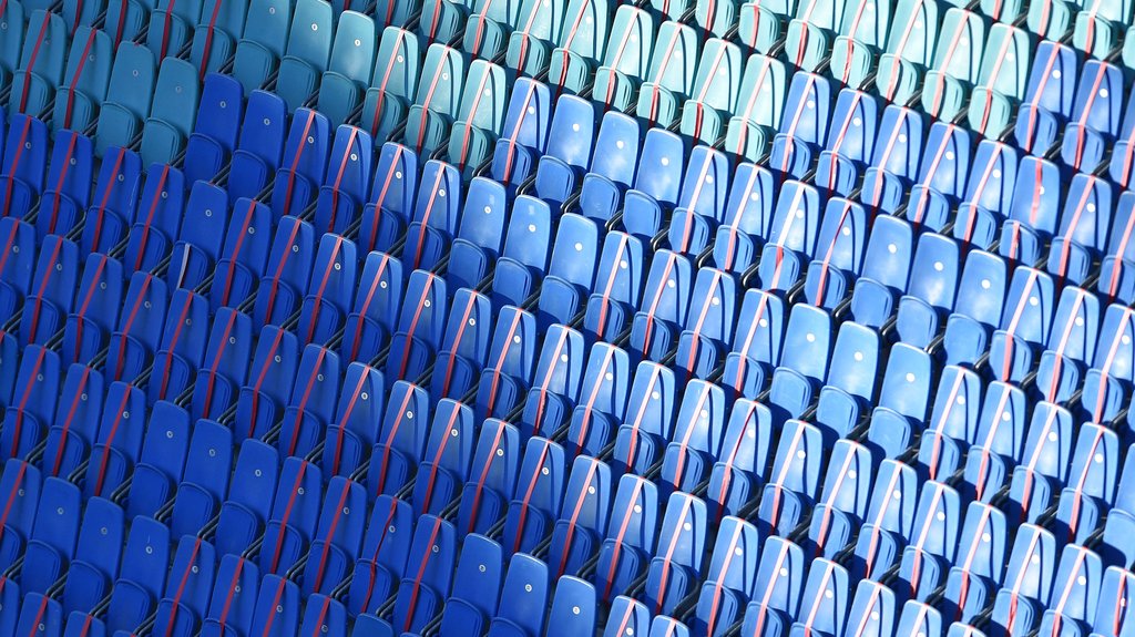 Die alten Sitzschalen in der Red-Bull-Arena