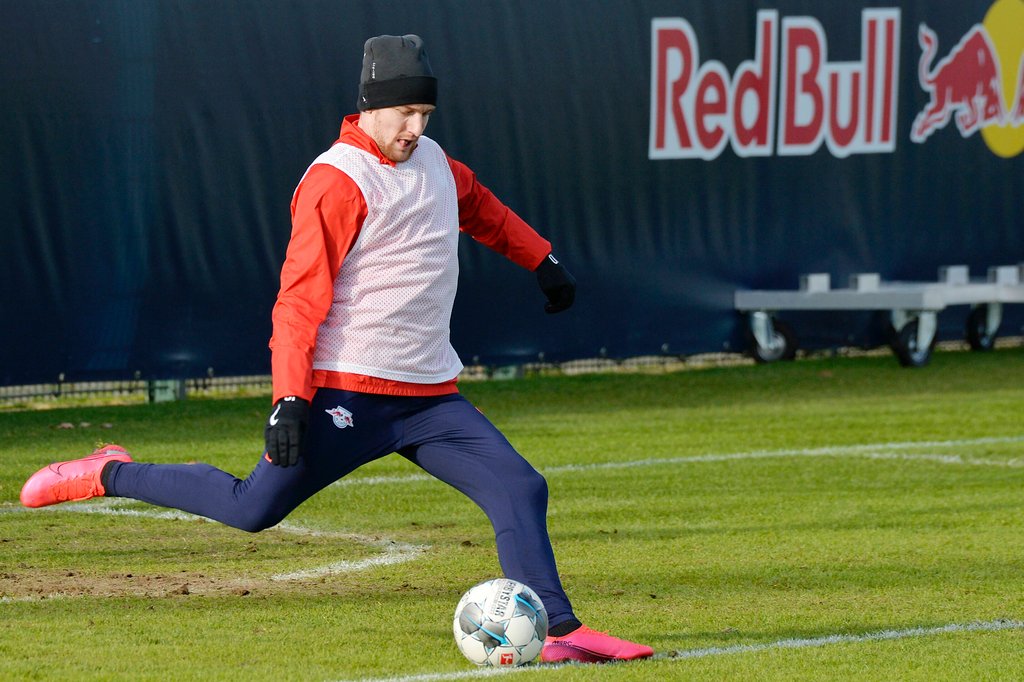Emil Forsberg im Training bei RB Leipzig.
