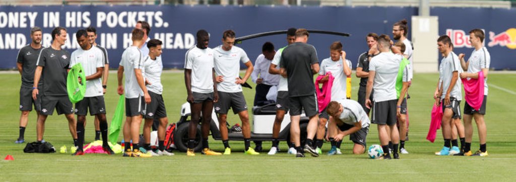 Trainingsversammlung bei RB Leipzig.